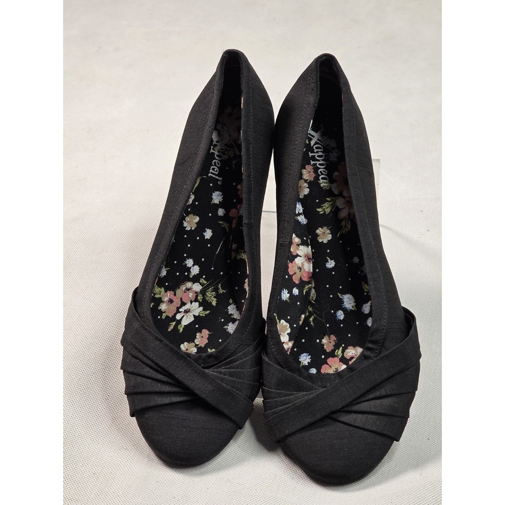 Xappeal  Ballet Flats Black  Size 11 Floral Lining